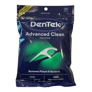 DenTek - Advanced Clean‎ Floss Picks (150 Ct) - Triple Clean Dental Care